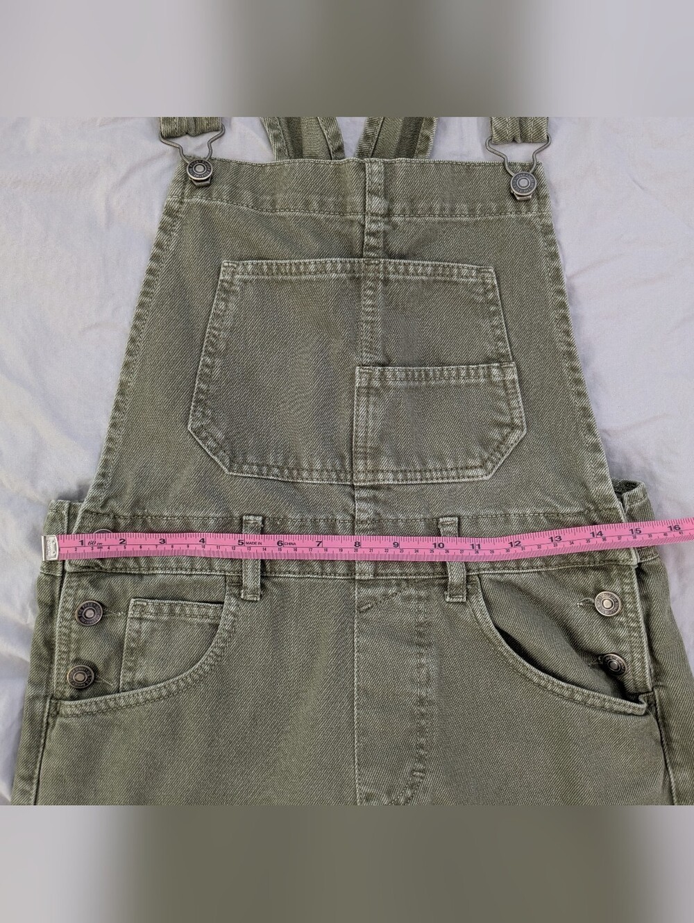 We The Free Military Green Ziggy Denim Overalls XS Great Used Condition - Picture 7 of 9